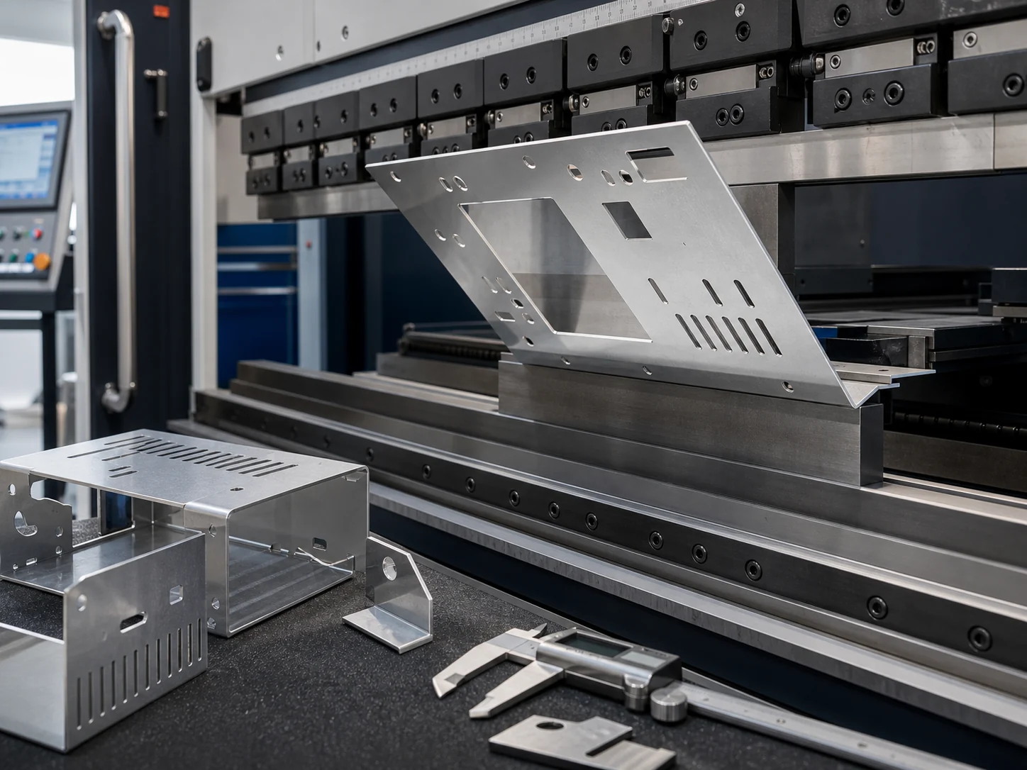 Sheet metal bending on a CNC press brake