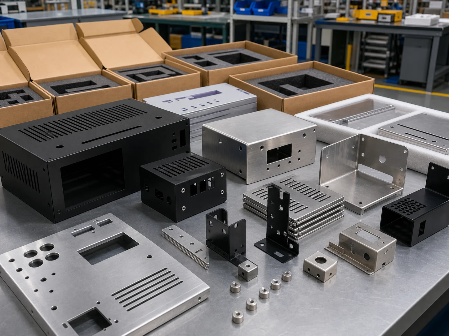 Finished sheet metal enclosures and brackets